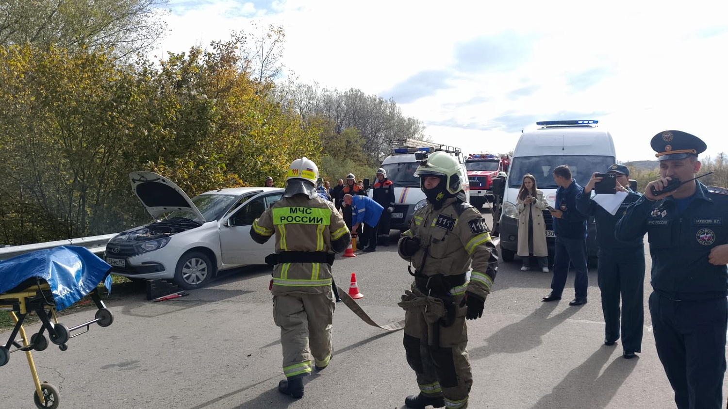 Сотрудники Территориального центра медицины катастроф краевой БСМП провели тактико-специальное учение в Апшеронском районе.